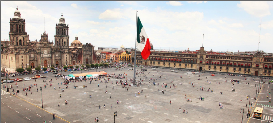 The zocalo square in mexico city